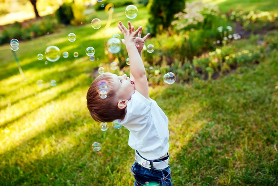 Educational games with soap bubbles